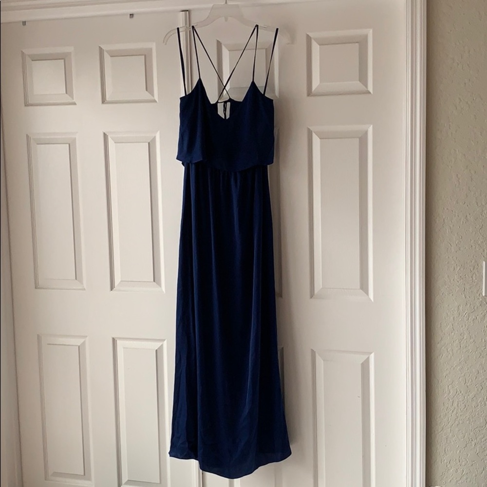 BCBG navy evening gown!